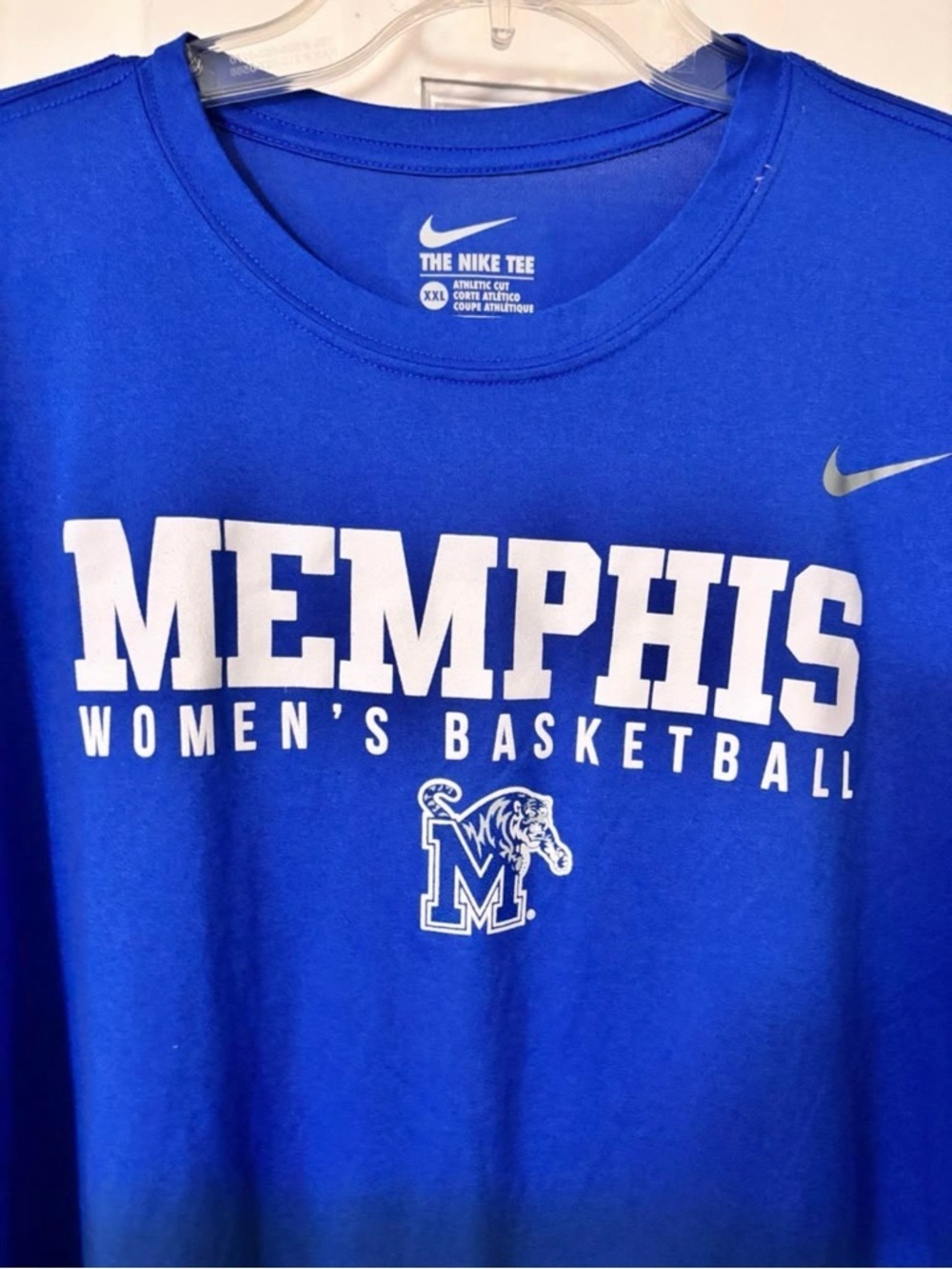 NIKE MEMPHIS WOMEN’S BASKETBALL LONG SLEEVED ROYAL BLUE DRI-FIT TEE XXL TTG NEW